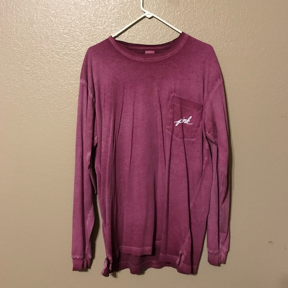 Pink long sleeve shirt size L